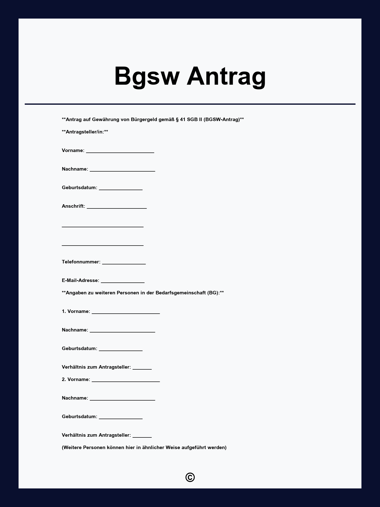 Bgsw Antrag