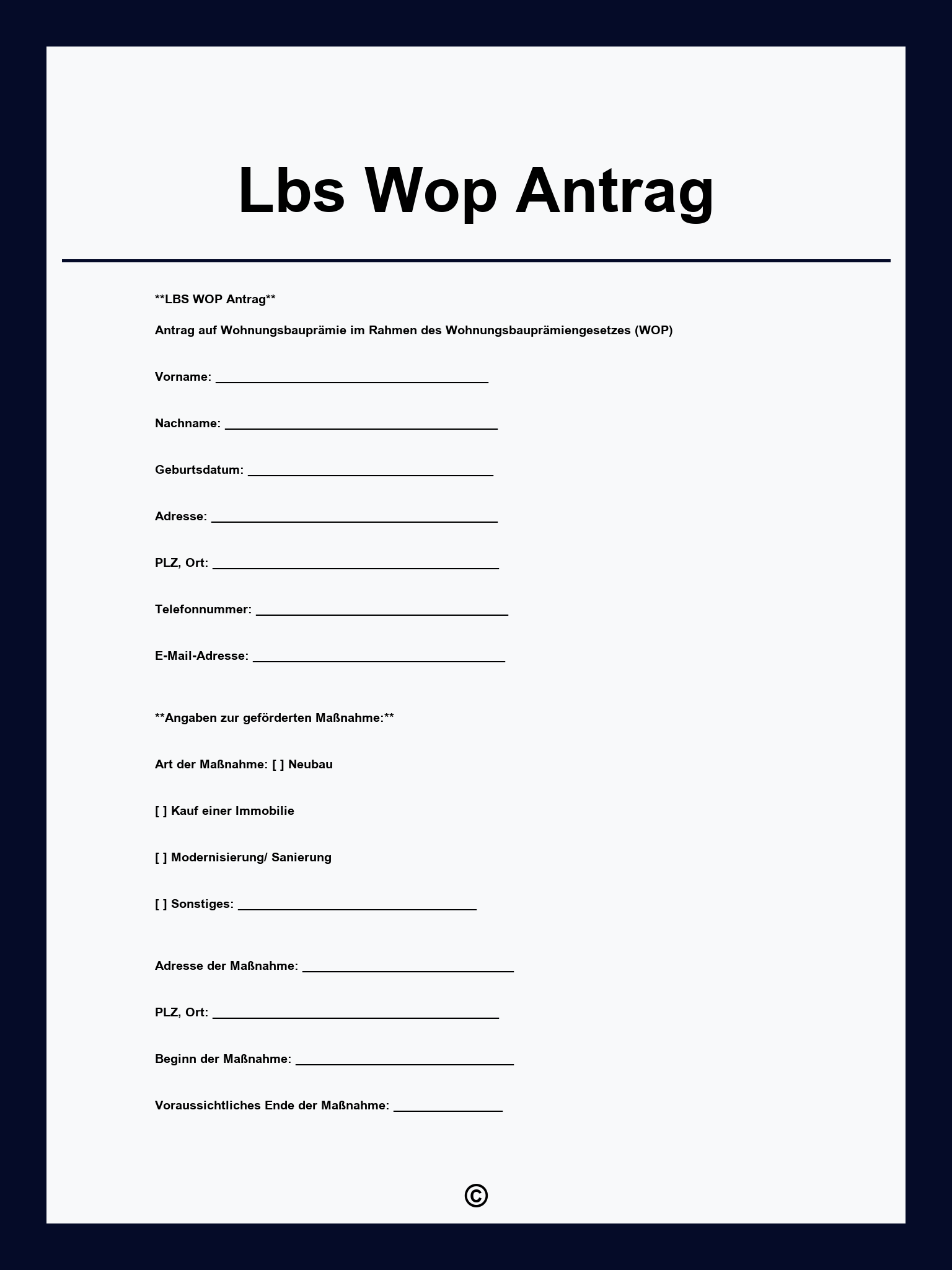 Lbs Wop Antrag